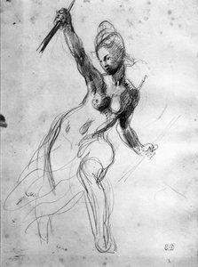 Female Naken, studie for Liberty Leading the People
